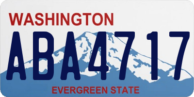 WA license plate ABA4717
