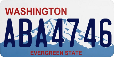 WA license plate ABA4746