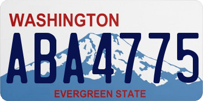 WA license plate ABA4775