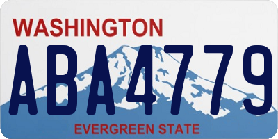WA license plate ABA4779