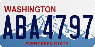 WA license plate ABA4797