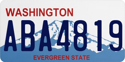WA license plate ABA4819