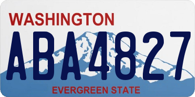 WA license plate ABA4827