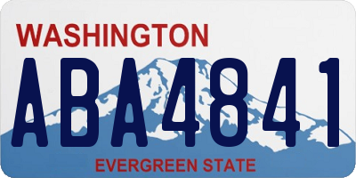 WA license plate ABA4841