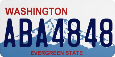 WA license plate ABA4848