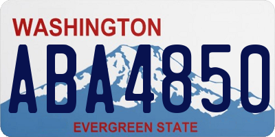WA license plate ABA4850