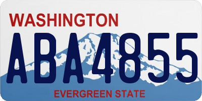 WA license plate ABA4855