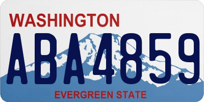 WA license plate ABA4859