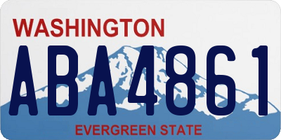 WA license plate ABA4861