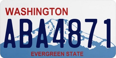 WA license plate ABA4871