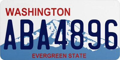 WA license plate ABA4896