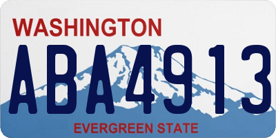 WA license plate ABA4913