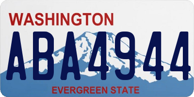 WA license plate ABA4944