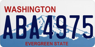 WA license plate ABA4975