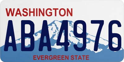 WA license plate ABA4976