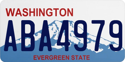 WA license plate ABA4979