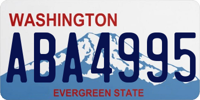 WA license plate ABA4995