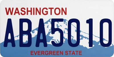 WA license plate ABA5010