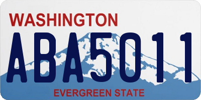 WA license plate ABA5011