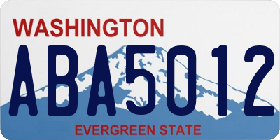 WA license plate ABA5012