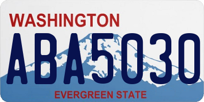 WA license plate ABA5030