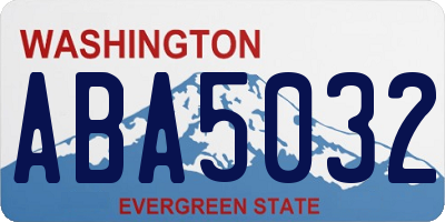 WA license plate ABA5032