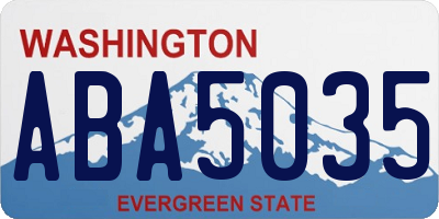 WA license plate ABA5035