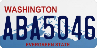 WA license plate ABA5046