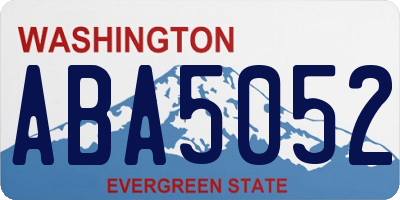 WA license plate ABA5052