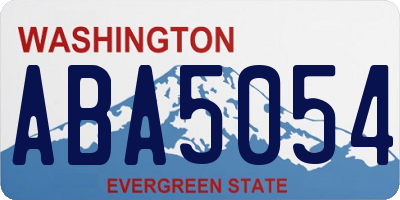 WA license plate ABA5054