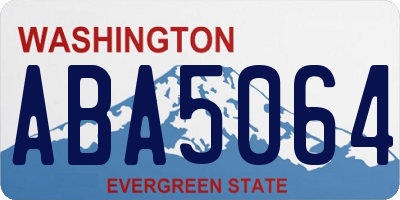 WA license plate ABA5064