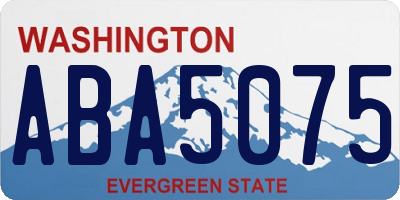 WA license plate ABA5075