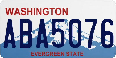 WA license plate ABA5076