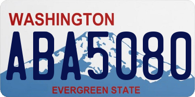WA license plate ABA5080