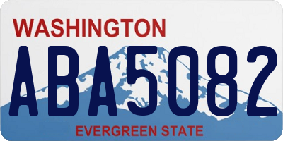 WA license plate ABA5082