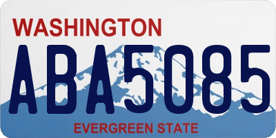 WA license plate ABA5085