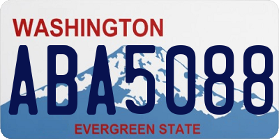 WA license plate ABA5088