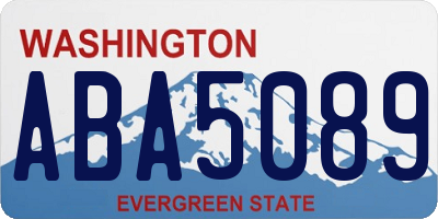 WA license plate ABA5089