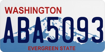 WA license plate ABA5093