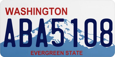 WA license plate ABA5108
