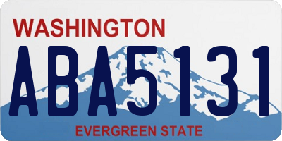 WA license plate ABA5131
