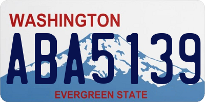 WA license plate ABA5139