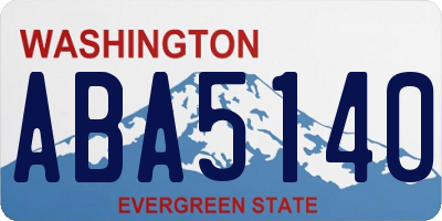 WA license plate ABA5140