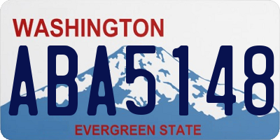 WA license plate ABA5148