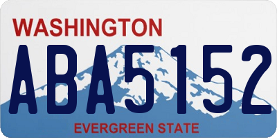 WA license plate ABA5152