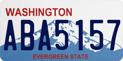 WA license plate ABA5157