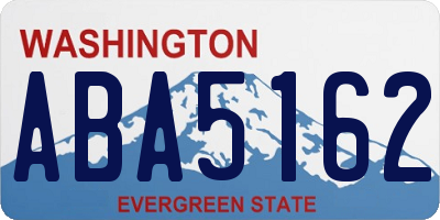 WA license plate ABA5162