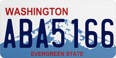 WA license plate ABA5166