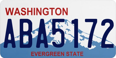 WA license plate ABA5172