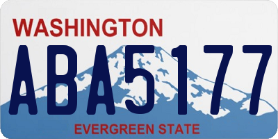 WA license plate ABA5177